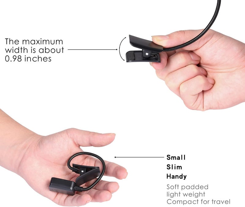 Kunhe 30 Pack Rechargeable Book Lights for Reading at Night Small Book Light Bulk Clip on Reading Lights Lightweight Booklight as Christmas Stocking Stuffers for Kids Book Lovers - Image 4